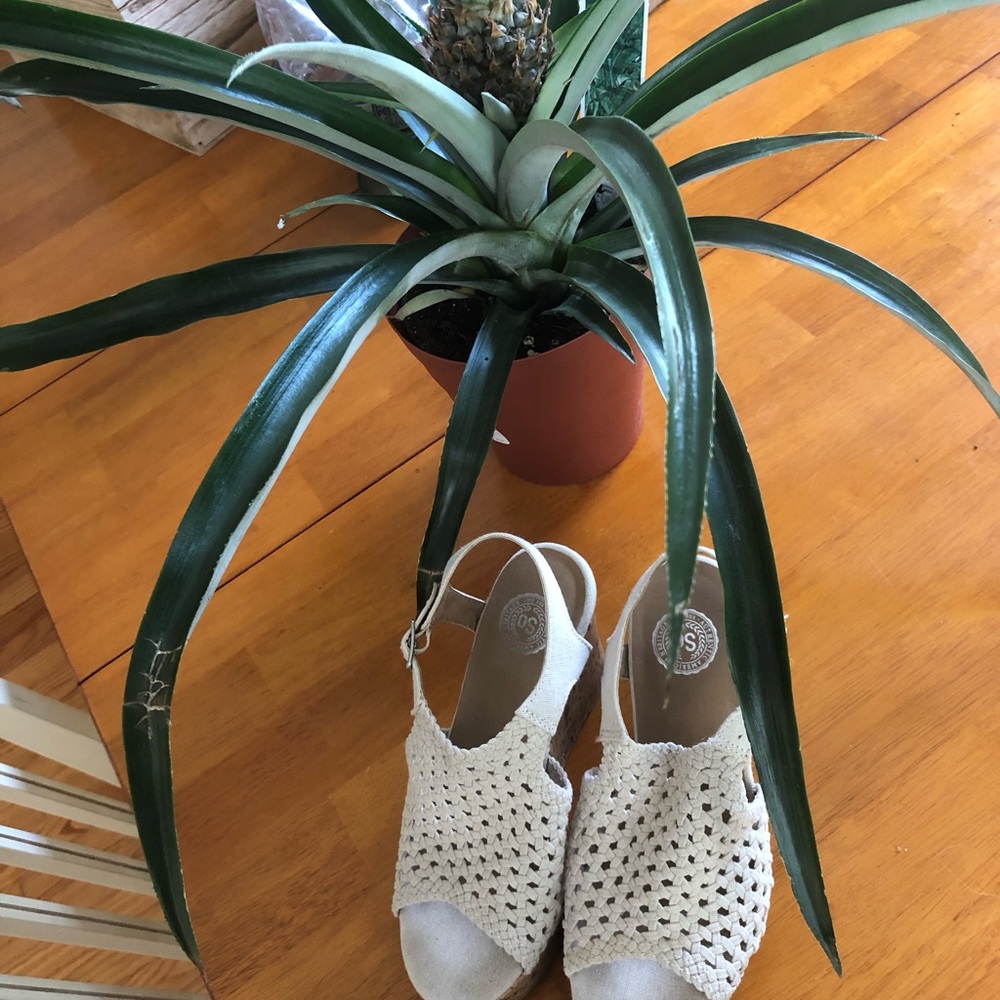 SO Cream Sandal Wedges